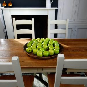 apples on provence rustic wood table