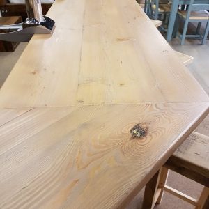 bar top plained and smoothed from reclaimed wood