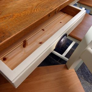 drawer on provence rustic wood table