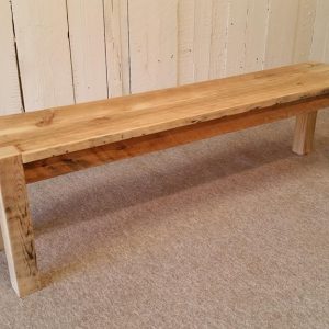 Alternative view of Rustic Wood Wax Bench - Cargo Style