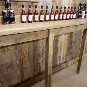 rustic bespoke bar bench