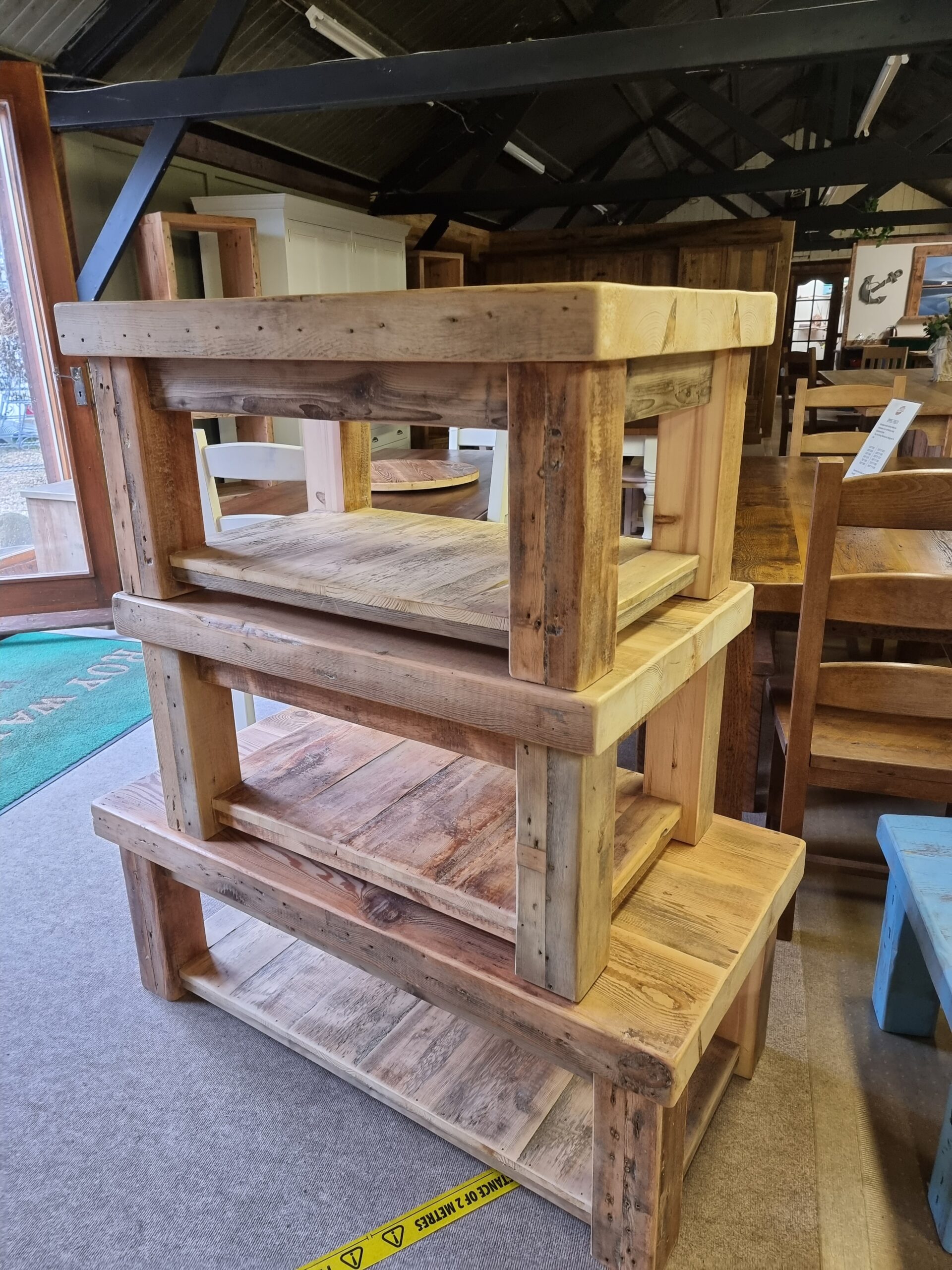 Rustic Wood Coffee Table - Image 11