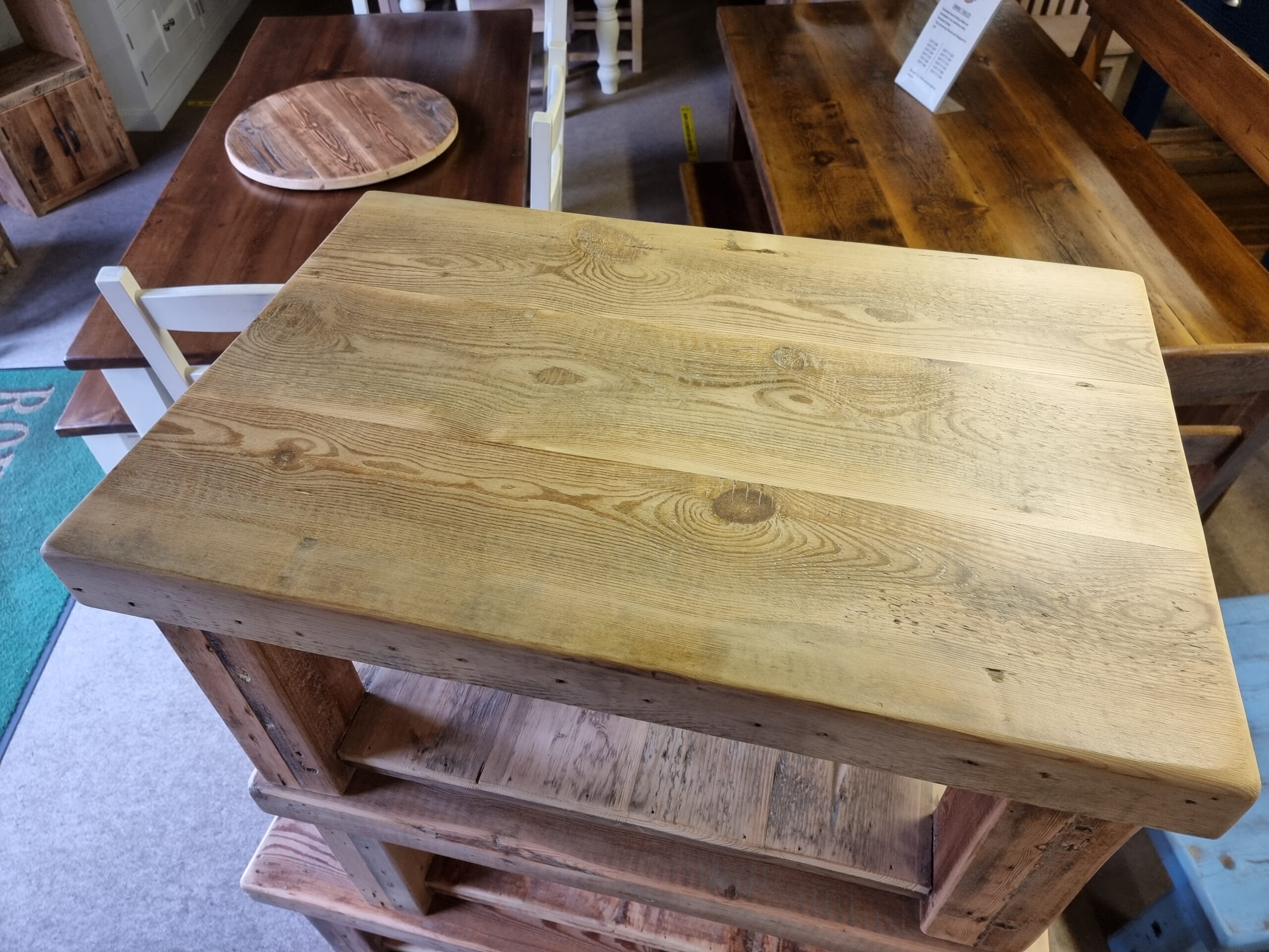 Rustic Wood Coffee Table - Image 13