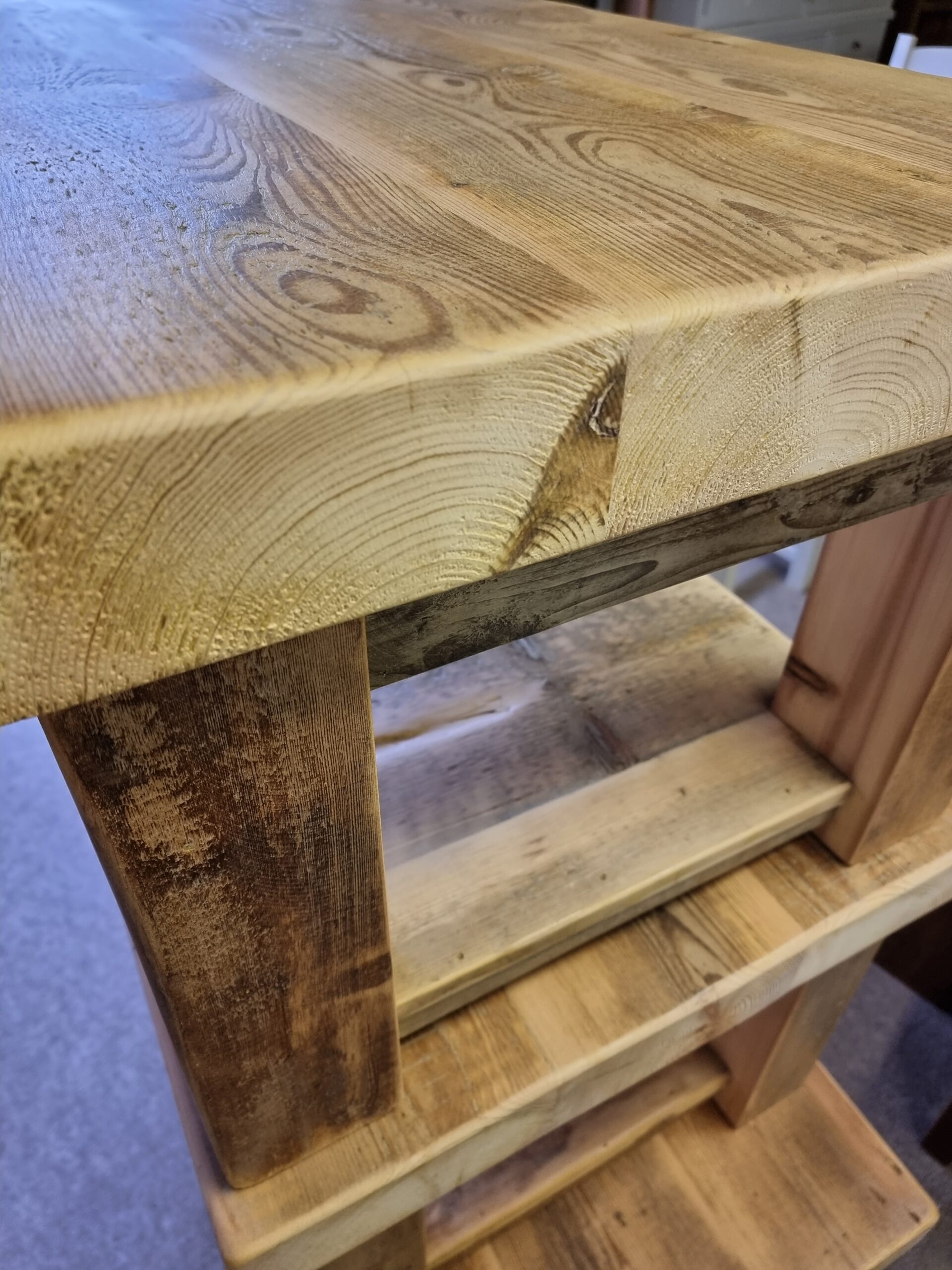 Rustic Wood Coffee Table - Image 12