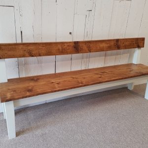 Painted Pew Bench - Provence Style
