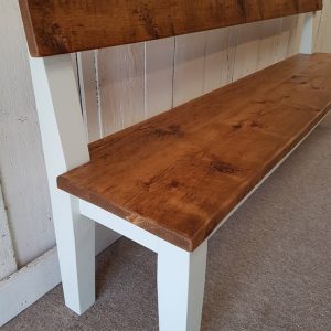 Alternative view of Painted Pew Bench - Provence Style