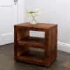 Reclaimed chunky Bedside Table no drawers