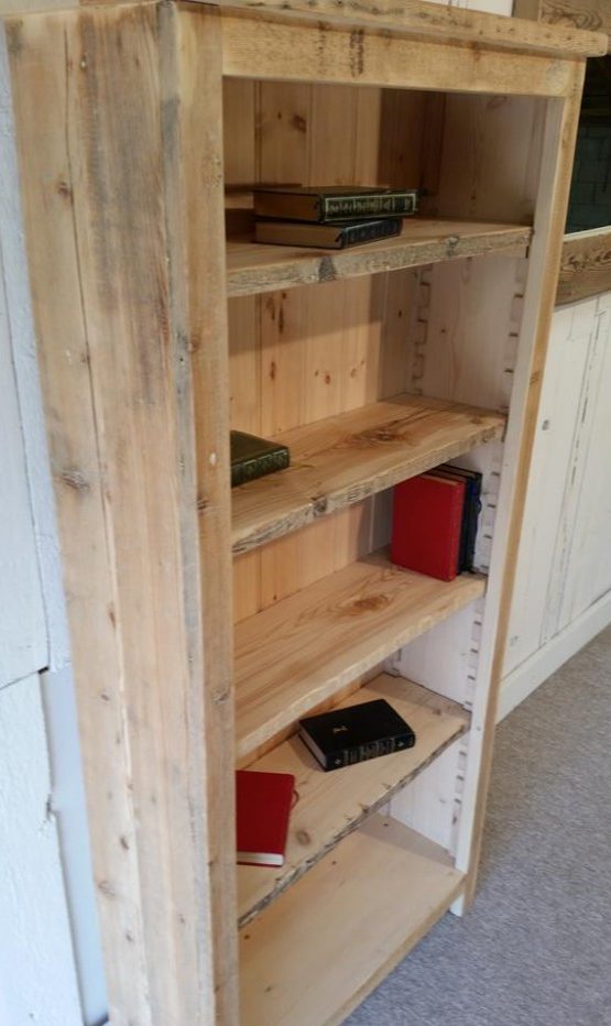 Farmhouse Waxed Bookcase tall - Image 3