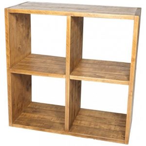 Reclaimed Wood Bookcase cube style