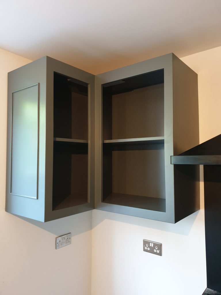 First wall units are installed